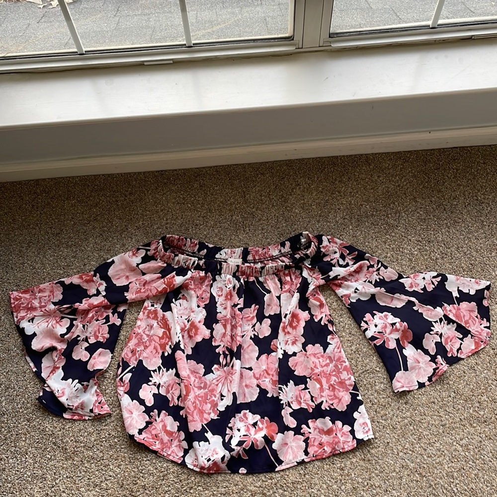 Altard State Floral Off The Shoulder Blouse/Top